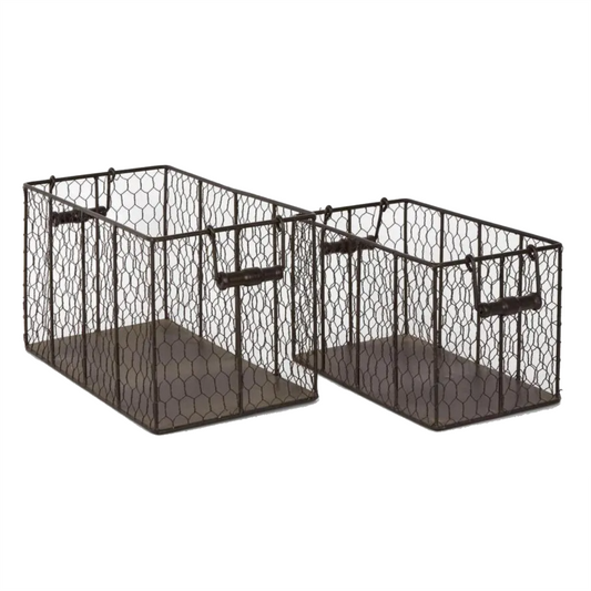 MARTHA'S VINEYARD Amiens Wire Baskets - Set of 2