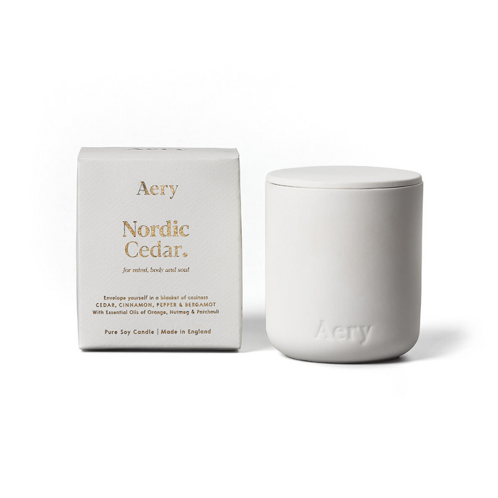 AERY LIVING Fernweh 280g Candle with Lid - Nordic Cedar
