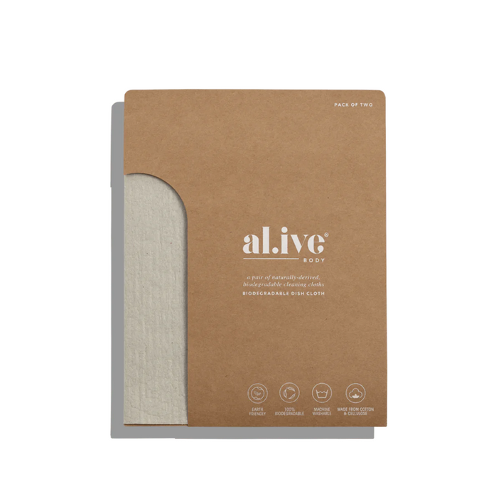 AL.IVE Biodegradable Dish Cloth - 2pk