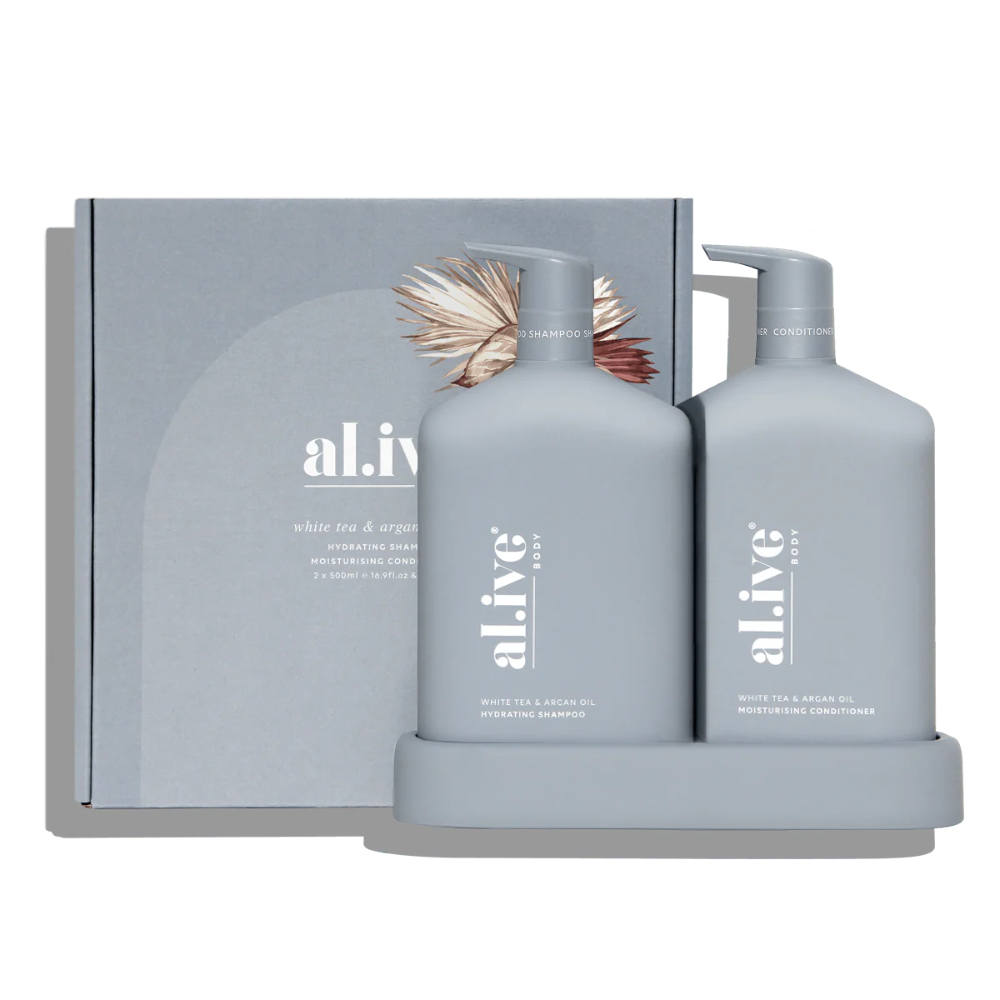 AL.IVE Shampoo & Conditioner Duo 500ml - White Tea & Argan Oil