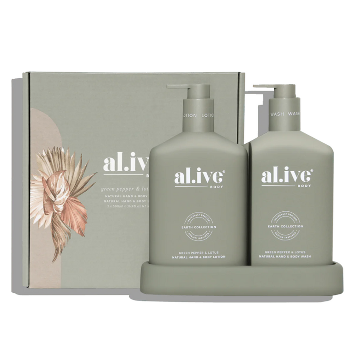 AL.IVE Wash & Lotion Duo 500ml - Green Pepper & Lotus