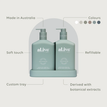 Load image into Gallery viewer, AL.IVE Wash &amp; Lotion Duo 500ml - Kaffir Lime &amp; Green Tea