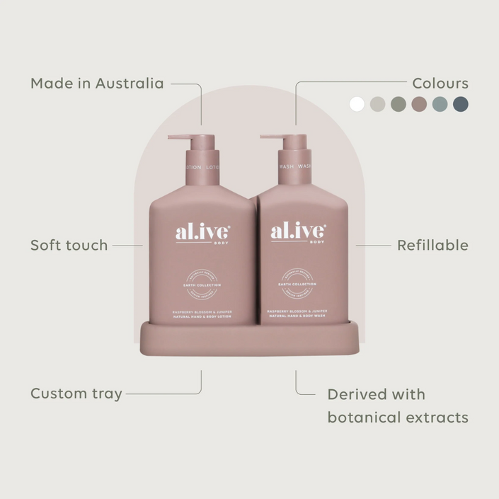 AL.IVE Wash & Lotion Duo 500ml - Raspberry Blossom & Juniper