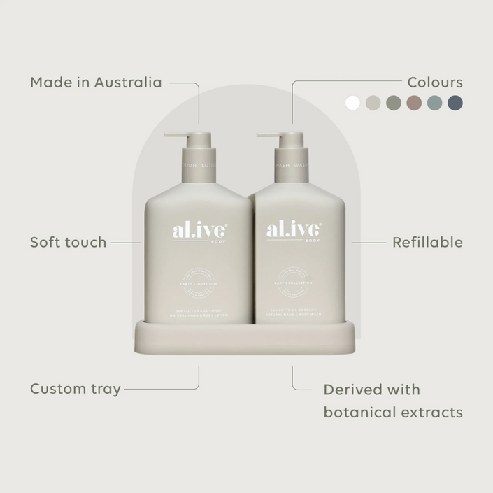 AL.IVE Wash & Lotion Duo 500ml - Sea Cotton & Coconut