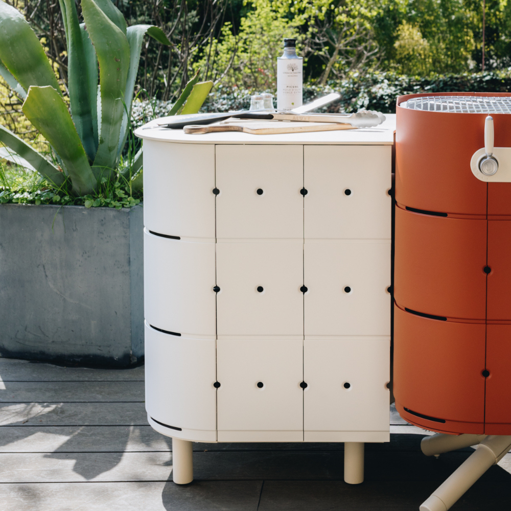 Load image into Gallery viewer, ALUVY JEAN Original Outdoor Storage Cabinet - Left - Blanc