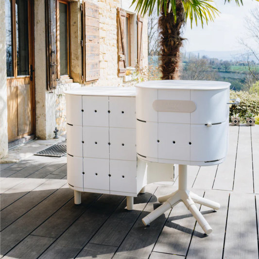 ALUVY MARCEL Original Charcoal Cook & JEAN Store Left - Aquasplash/Blanc