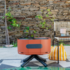 ALUVY SAM Basalt Low Brazier with Cover & BBQ Tool Set - Terracota
