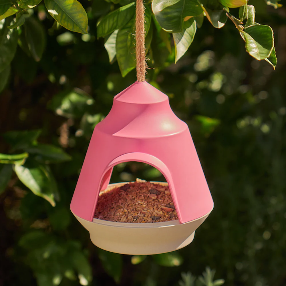 Load image into Gallery viewer, ANNABEL TRENDS Bamboo Bird House - Pink &amp; Cream