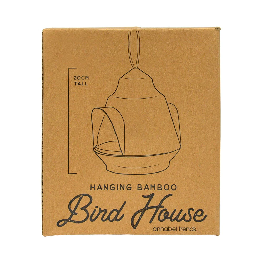 Load image into Gallery viewer, ANNABEL TRENDS Bamboo Bird House - Pink &amp; Cream