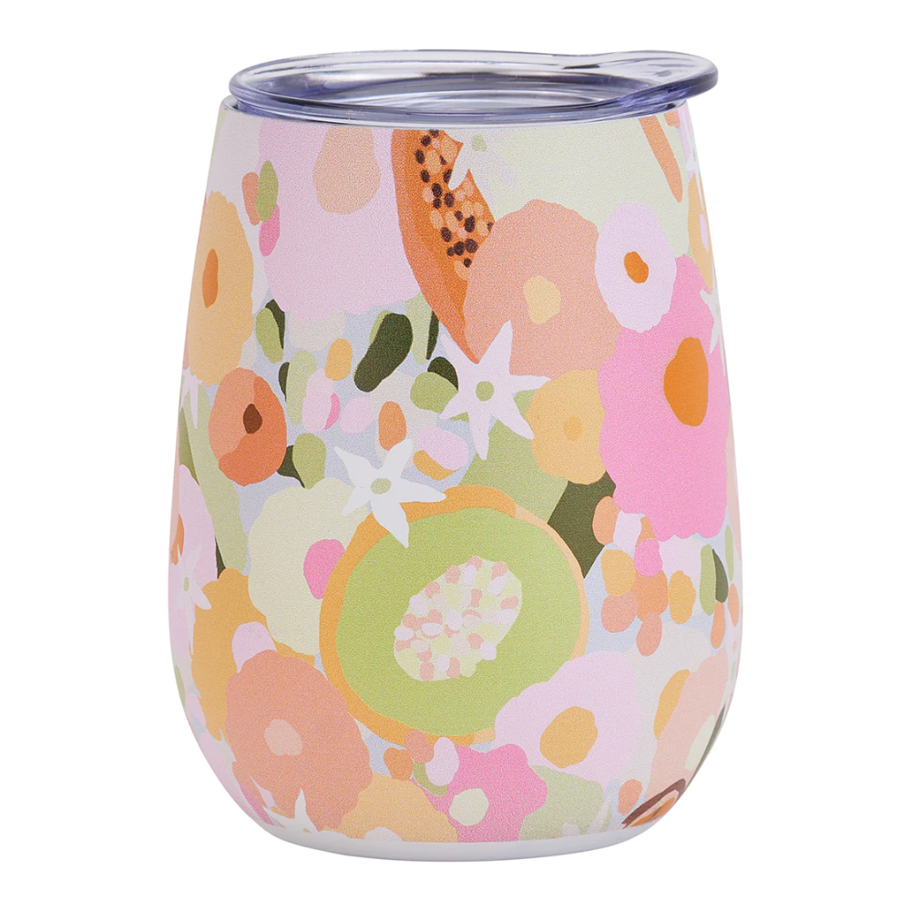 ANNABEL TRENDS Double Walled Stainless Steel Wine Tumbler - Tutti Fruitti