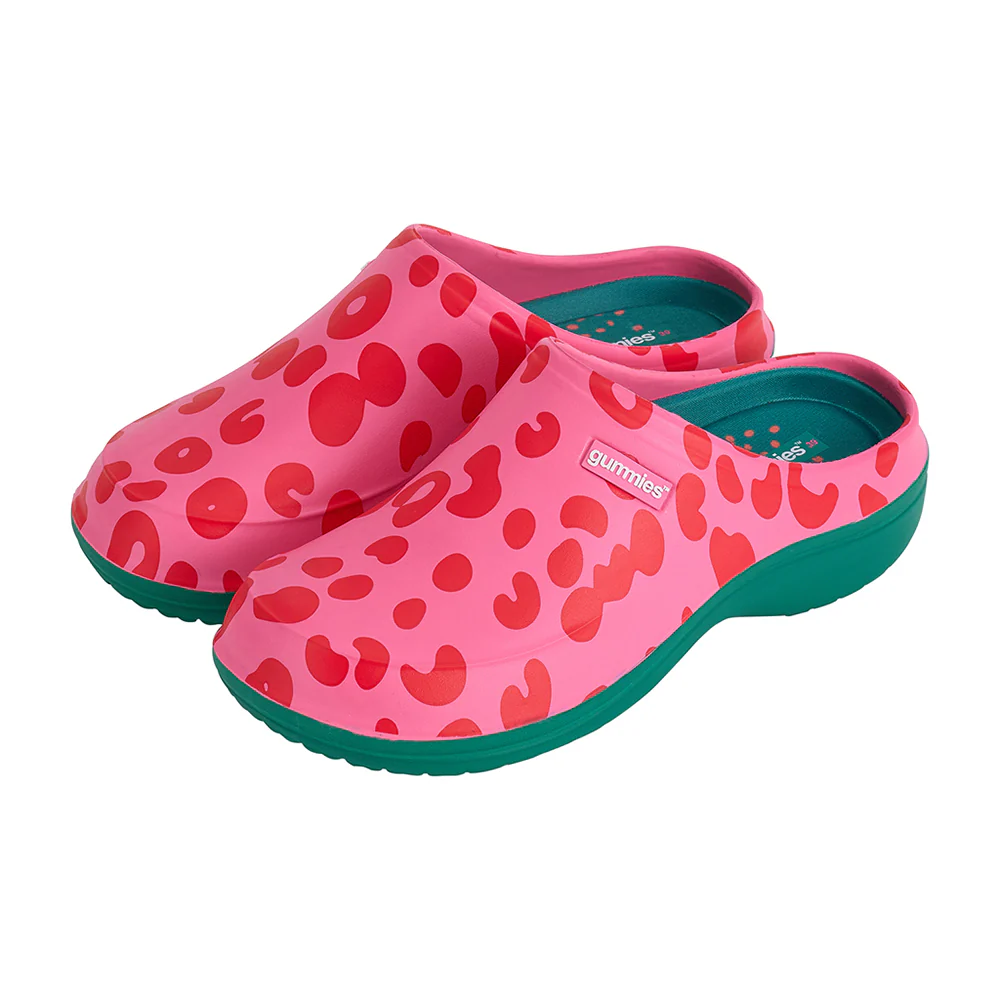 ANNABEL TRENDS Gummies Memory Foam Clog - Cheetah Spot Pink