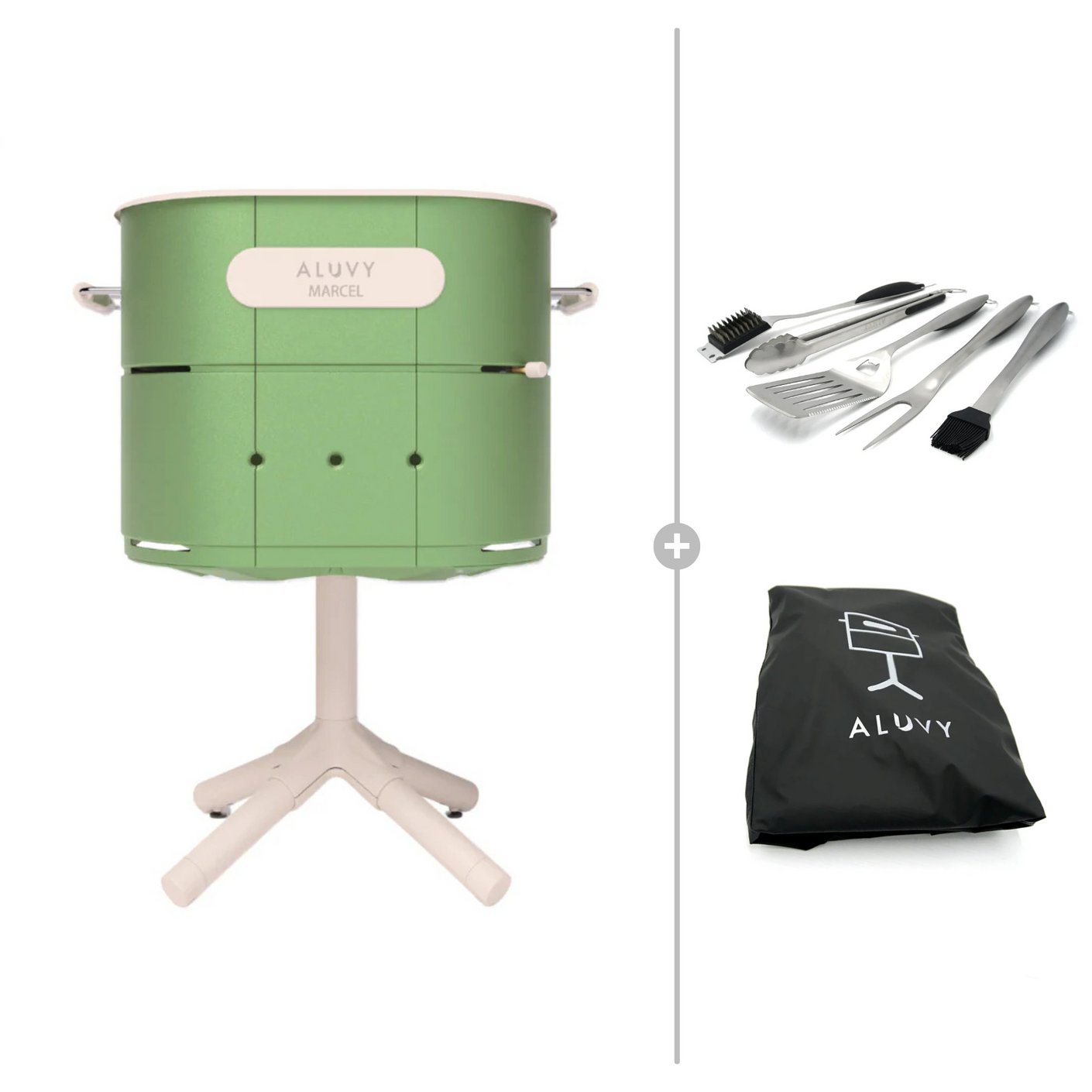 Load image into Gallery viewer, ALUVY MARCEL Original Charcoal Barbeque with Cover &amp; BBQ Tool Set - Reseda
