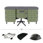 ALUVY MARCEL Original Charcoal Cook & JEAN Store Deluxe Package - Kaki