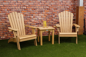 WINAWOOD 3pce Adirondack & Side Table Set
