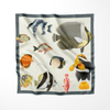 ARTIFACT Square Silk Scarf - Aqua