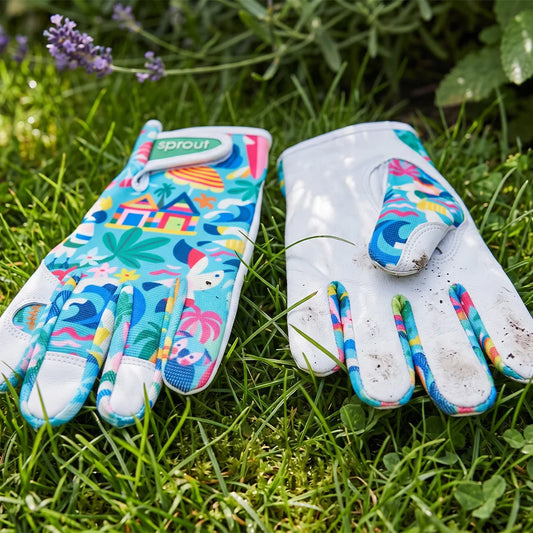 ANNABEL TRENDS Sprout Ladies' Goatskin Garden Gloves, Printed