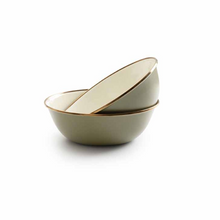Load image into Gallery viewer, BAREBONES Enamel Bowl Set 2 - Olive Drab