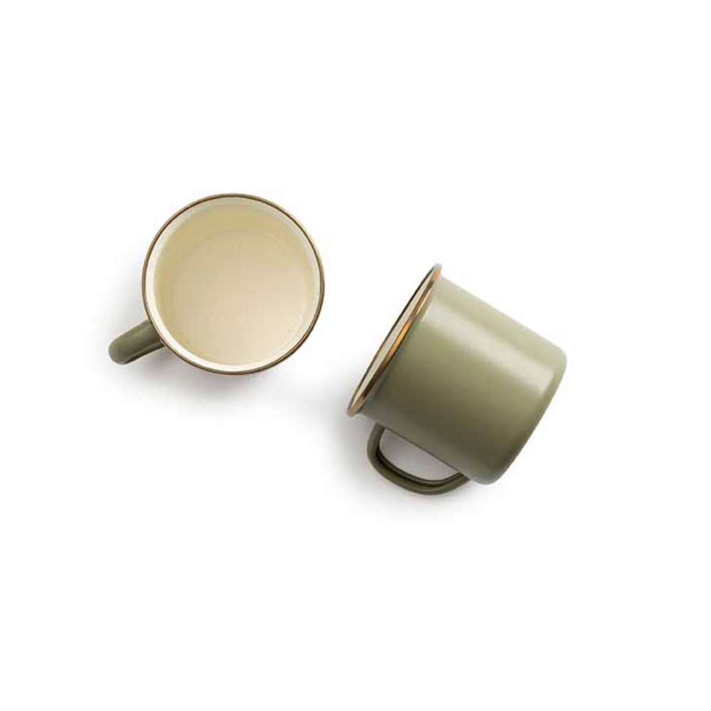 Load image into Gallery viewer, BAREBONES Enamel Mug Set 2 - Olive Drab