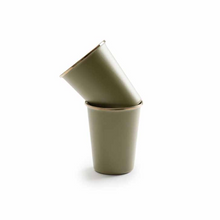 Load image into Gallery viewer, BAREBONES Enamel Tall Cup Set 2 - Olive Drab