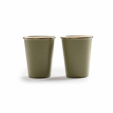 Load image into Gallery viewer, BAREBONES Enamel Tall Cup Set 2 - Olive Drab
