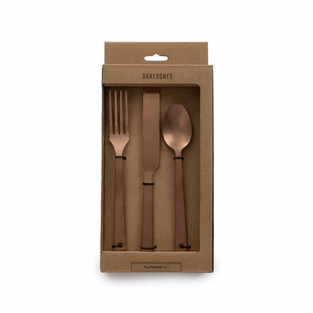 Load image into Gallery viewer, BAREBONES Flatware Cutlery Set Copper - Set of 2