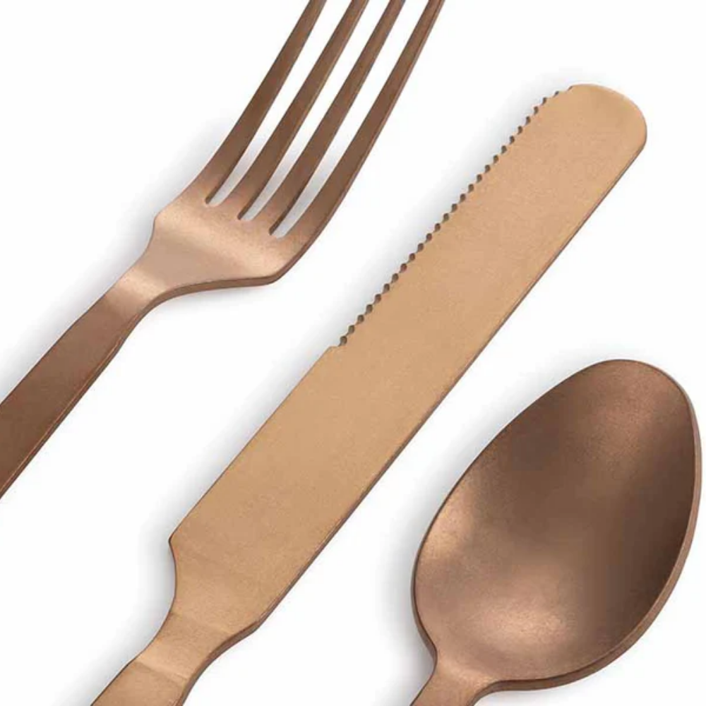 Load image into Gallery viewer, BAREBONES Flatware Cutlery Set Copper - Set of 2