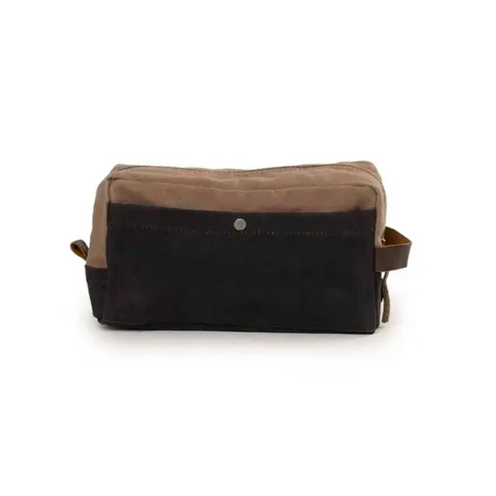 BAREBONES Waxed Canvas Neelum Dopp Kit - Khaki