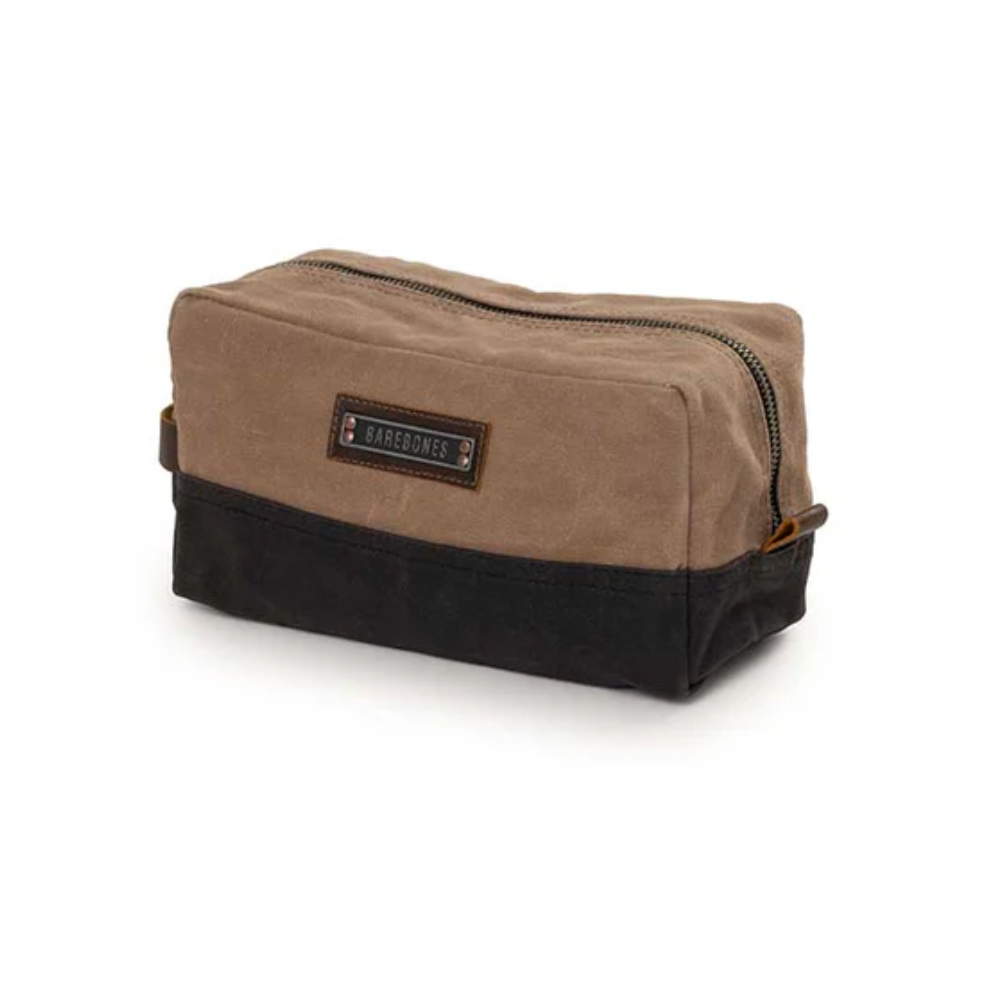 Load image into Gallery viewer, BAREBONES Waxed Canvas Neelum Dopp Kit - Khaki