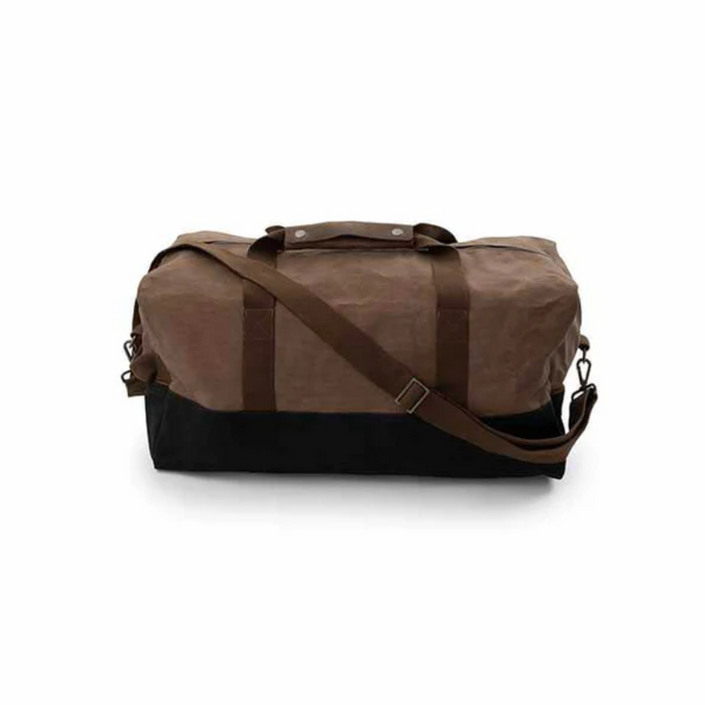 BAREBONES Waxed Canvas Neelum Duffel Bag - Khaki