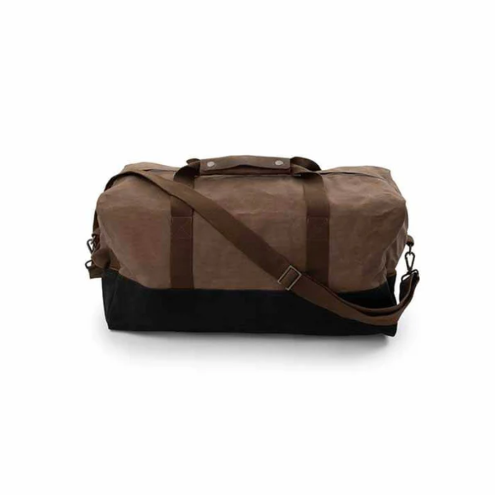 Load image into Gallery viewer, BAREBONES Waxed Canvas Neelum Duffel Bag - Khaki