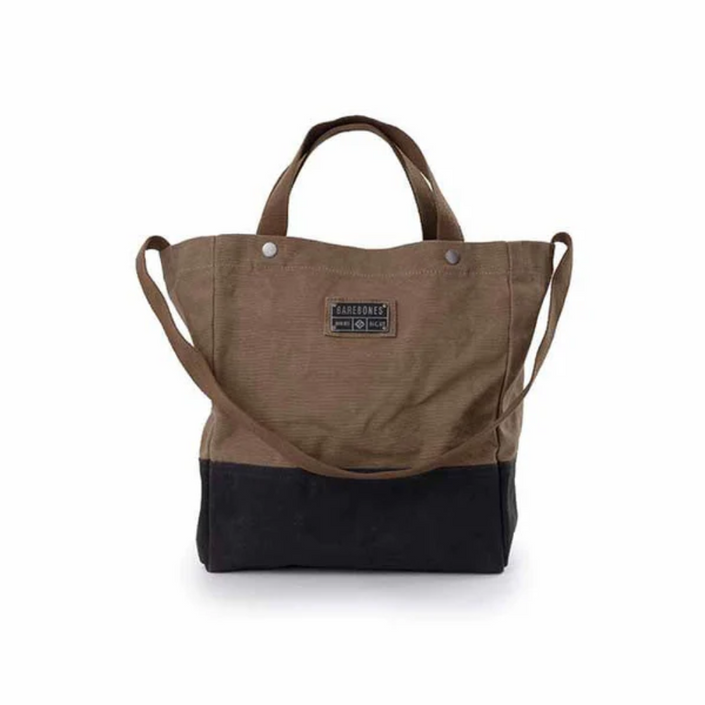 BAREBONES Waxed Canvas Neelum Market Tote Bag - Khaki