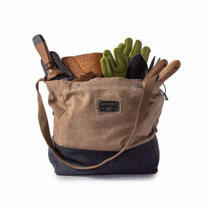 BAREBONES Waxed Canvas Neelum Market Tote Bag - Khaki