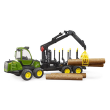Load image into Gallery viewer, BRUDER 1:16 JOHN DEERE 1210E Forwarder &amp; Grab W/ Tree Trunks