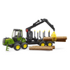 BRUDER 1:16 JOHN DEERE 1210E Forwarder & Grab W/ Tree Trunks