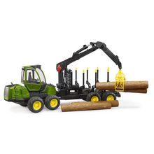 Load image into Gallery viewer, BRUDER 1:16 JOHN DEERE 1210E Forwarder &amp; Grab W/ Tree Trunks