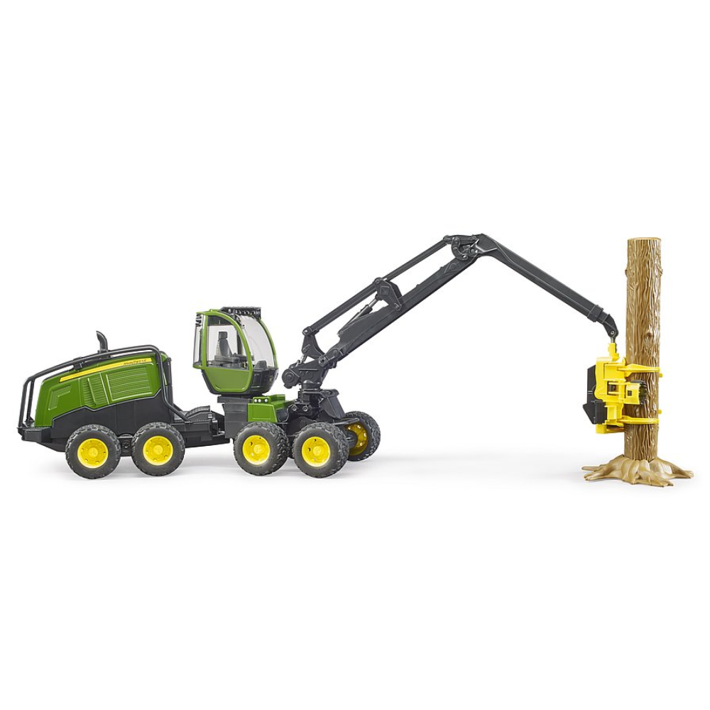 Load image into Gallery viewer, BRUDER 1:16 JOHN DEERE 1270G Logging Harvester W/ Tree Trunk