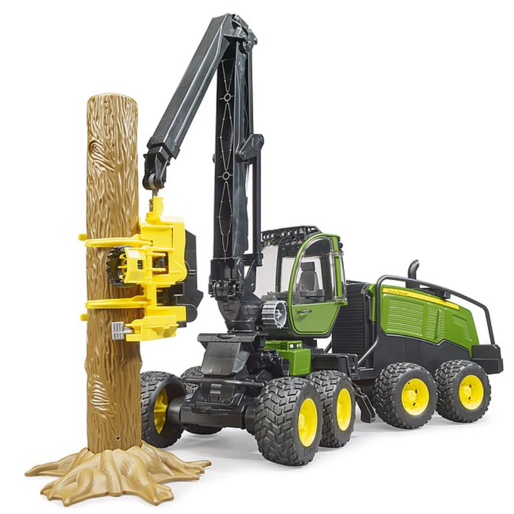 Load image into Gallery viewer, BRUDER 1:16 JOHN DEERE 1270G Logging Harvester W/ Tree Trunk