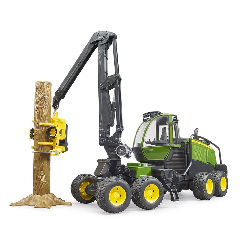 Load image into Gallery viewer, BRUDER 1:16 JOHN DEERE 1270G Logging Harvester W/ Tree Trunk