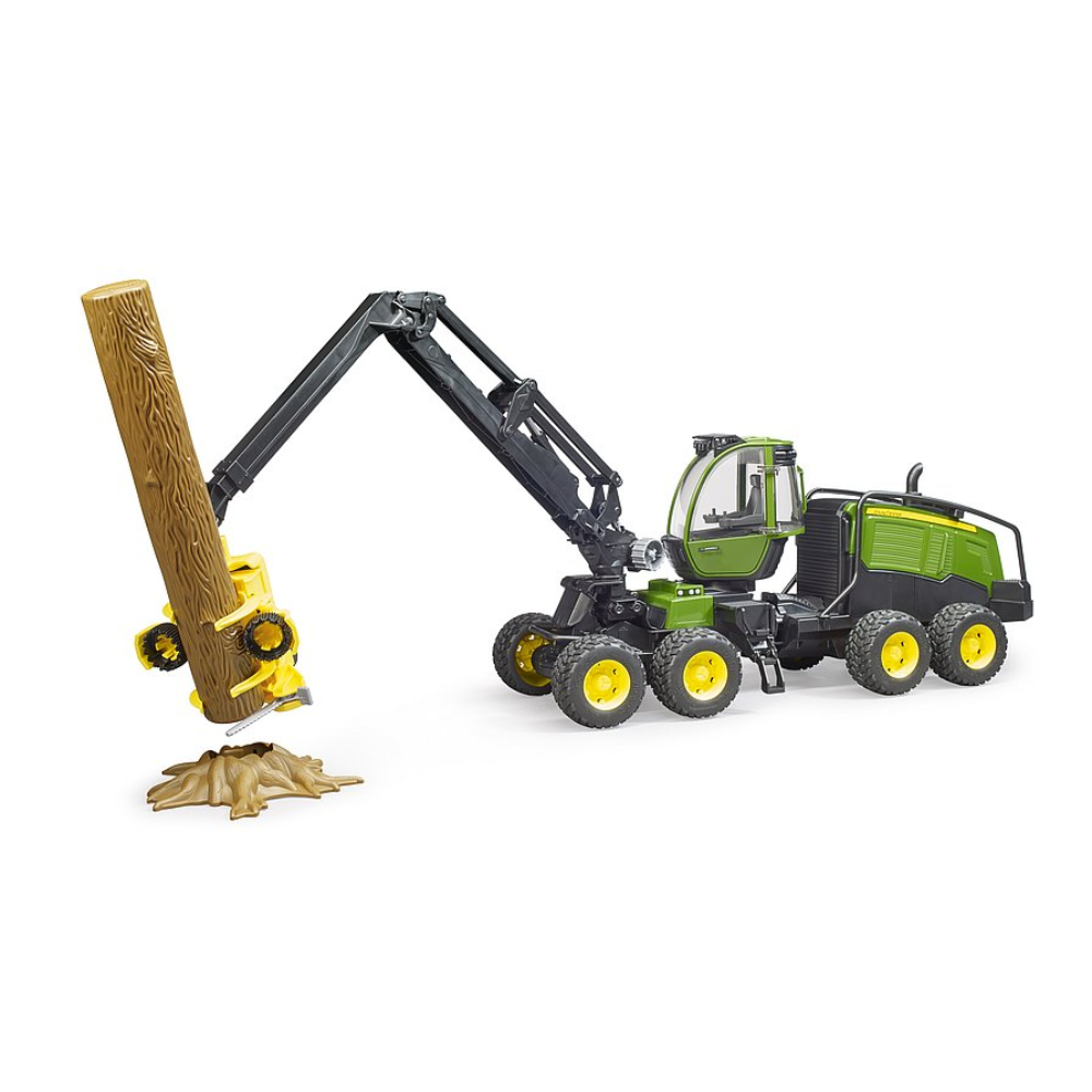 Load image into Gallery viewer, BRUDER 1:16 JOHN DEERE 1270G Logging Harvester W/ Tree Trunk