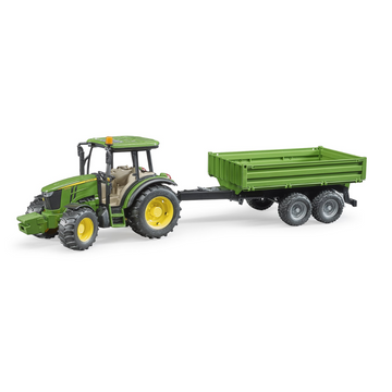 BRUDER 1:16 JOHN DEERE 5115M Tractor W/ Tipping Trailer