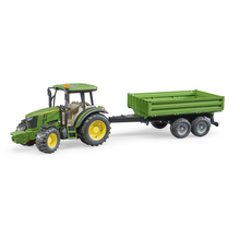 Load image into Gallery viewer, BRUDER 1:16 JOHN DEERE 5115M Tractor W/ Tipping Trailer