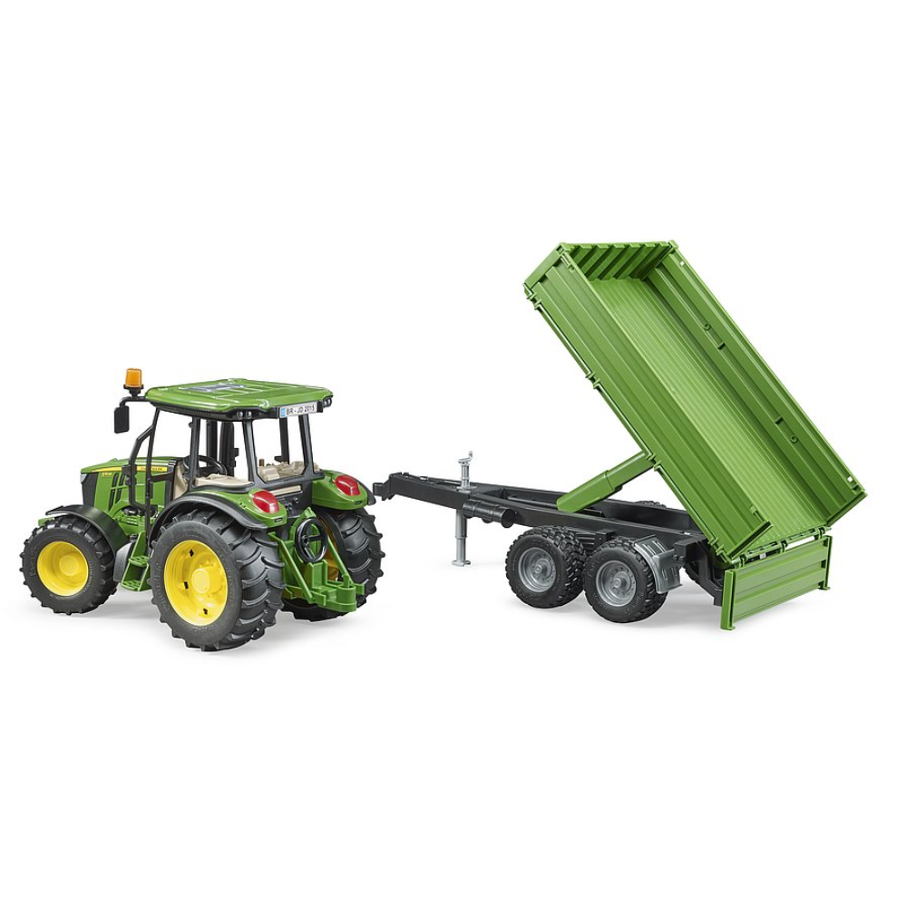 Load image into Gallery viewer, BRUDER 1:16 JOHN DEERE 5115M Tractor W/ Tipping Trailer