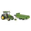 BRUDER 1:16 JOHN DEERE 5115M Tractor W/ Tipping Trailer