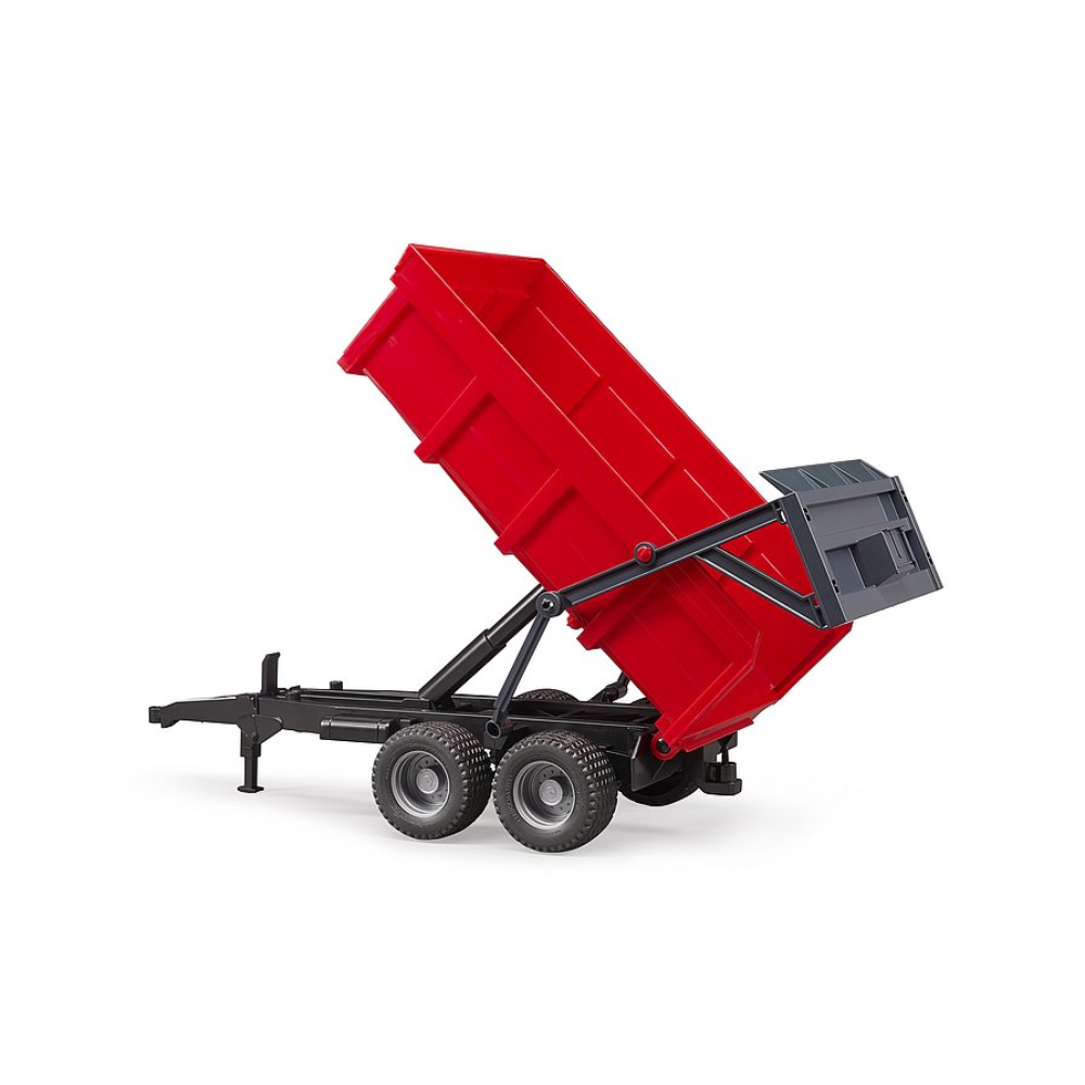 Load image into Gallery viewer, BRUDER 1:16 Tipping Trailer Dual Axle w/ Auto Tailgate Red