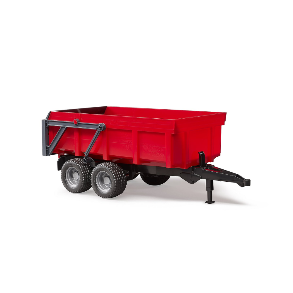 Load image into Gallery viewer, BRUDER 1:16 Tipping Trailer Dual Axle w/ Auto Tailgate Red