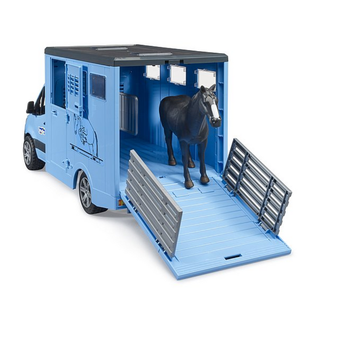 BRUDER 1:16 MERCEDES-BENZ Sprinter Animal Transporter w/ Horse