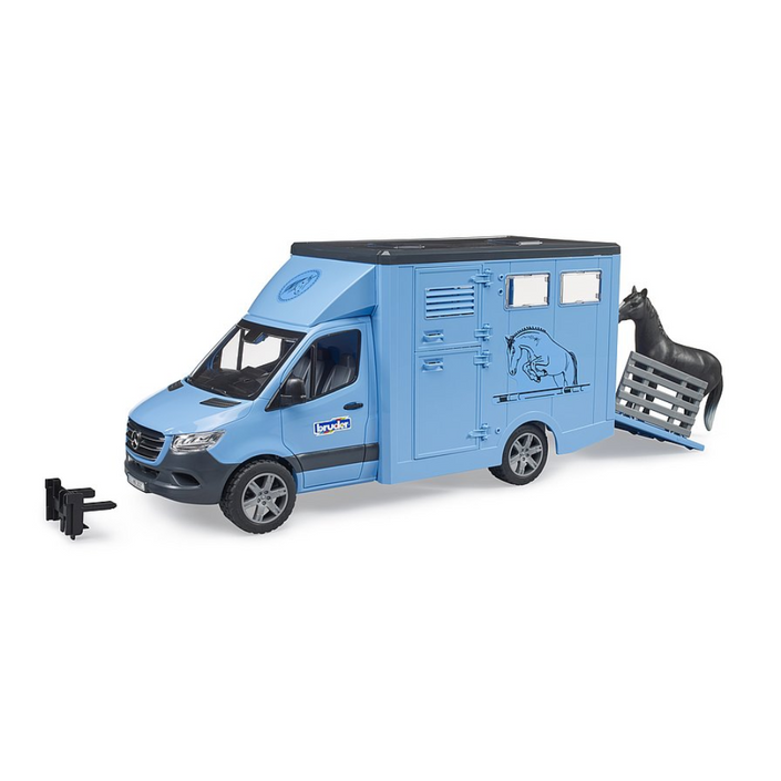 BRUDER 1:16 MERCEDES-BENZ Sprinter Animal Transporter w/ Horse