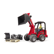 Load image into Gallery viewer, BRUDER 1:16 Schäffer Compact loader 2630 w/ Figure &amp; Accessories