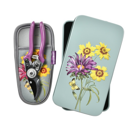 BURGON & BALL RHS Gift Pruner & Holster Set - Asteraceae