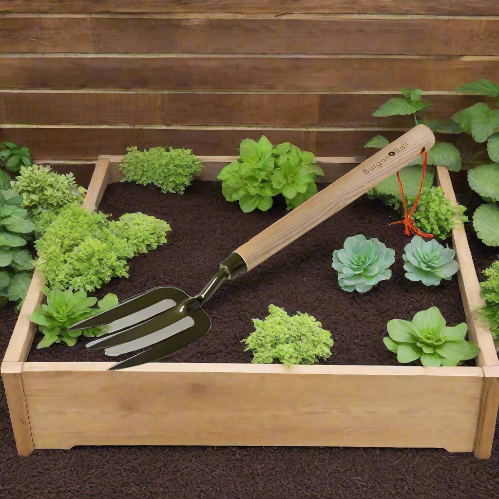 Load image into Gallery viewer, BURGON &amp; BALL BoronGreen Mid Handled Fork - RHS Endorsed